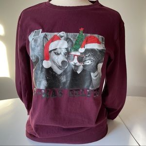 H & M Holiday Selfie Sweatshirt Size Y14